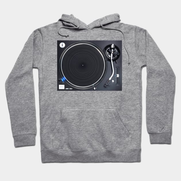 Classic Turntable Black Hoodie by Tee4daily